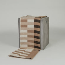 Load image into Gallery viewer, Bauhaus Chocolate, Tan, Beige and Cream Camel Down Throw Hangai Mountain Textiles 
