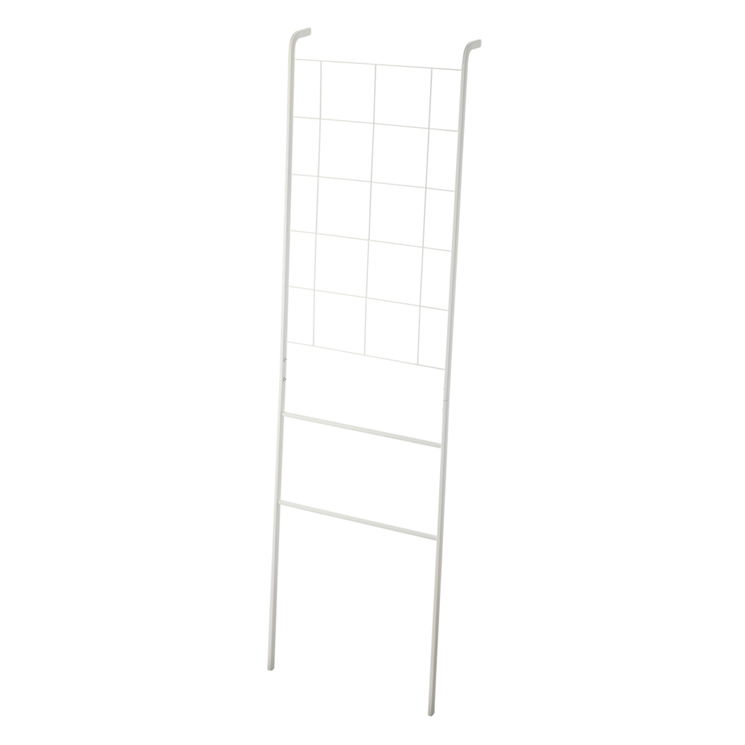 Leaning Ladder with Grid Panel ORGANIZATION Yamazaki Home White 