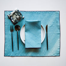 Load image into Gallery viewer, Sunbeam Placemats in Blue/Grey Placemats Goldie Home 
