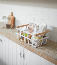 Load image into Gallery viewer, Storage Basket - Steel + Wood Baskets and Bins Yamazaki 
