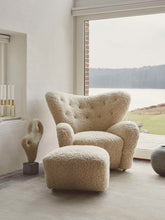 Load image into Gallery viewer, The Tired Man Lounge Chair, Sheepskin Accent Chair Menu 
