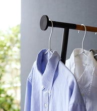 Load image into Gallery viewer, Leaning Clothes Hanger (64&quot; H) - Steel + Wood Coat Rack Yamazaki Home 
