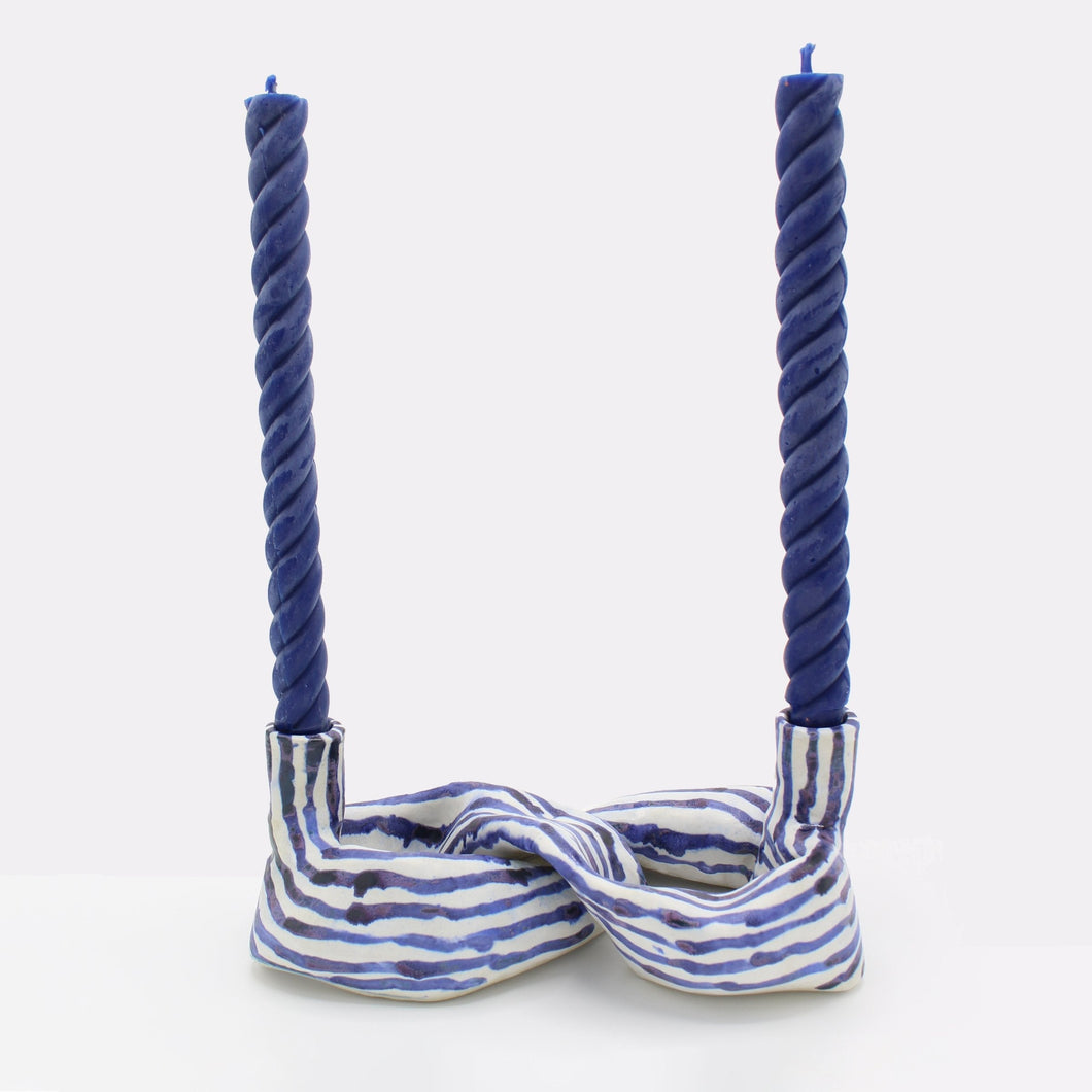 Stripe Candle Holder 2 Julia Elsas 