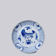 Load image into Gallery viewer, Blue and White Porcelain Auspicious Qilin Platter Sculpture &amp; Decorative Art Cobalt Guild 

