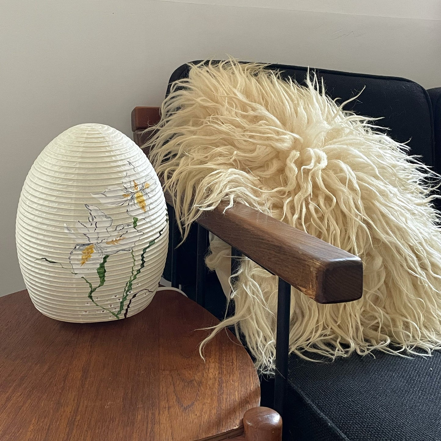 Hand painted Asano Paper Lamp by Laura Chautin TABLE & DESK LAMPS Afternoon Light 