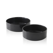 Load image into Gallery viewer, Celina Stoneware Serving Bowl - Black, Set of 2 Stoneware Stone + Lain 
