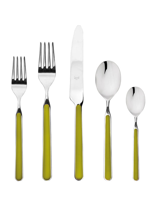 Fantasia Cutlery - 5 Piece Set FLATWARE Mepra Olive-Green 