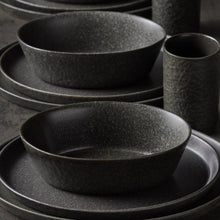 Load image into Gallery viewer, Katachi Stoneware Dinnerware Set - Charcoal Stoneware Stone + Lain 
