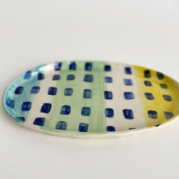 Grid Oval Plate plates Alice Cheng 