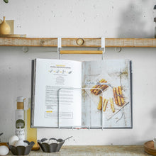 Load image into Gallery viewer, Undershelf Tablet + Cookbook Holder - Steel + Wood ORGANIZATION Yamazaki Home 

