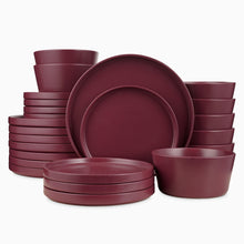 Load image into Gallery viewer, Chelsea Stoneware Dinnerware Set, 8 Place Settings Dinnerware Sets Stone + Lain Purple 
