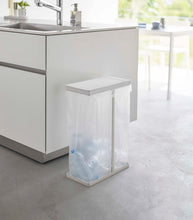 Load image into Gallery viewer, Lidded Garbage Bag Holder - Steel Trash Can Yamazaki Home 
