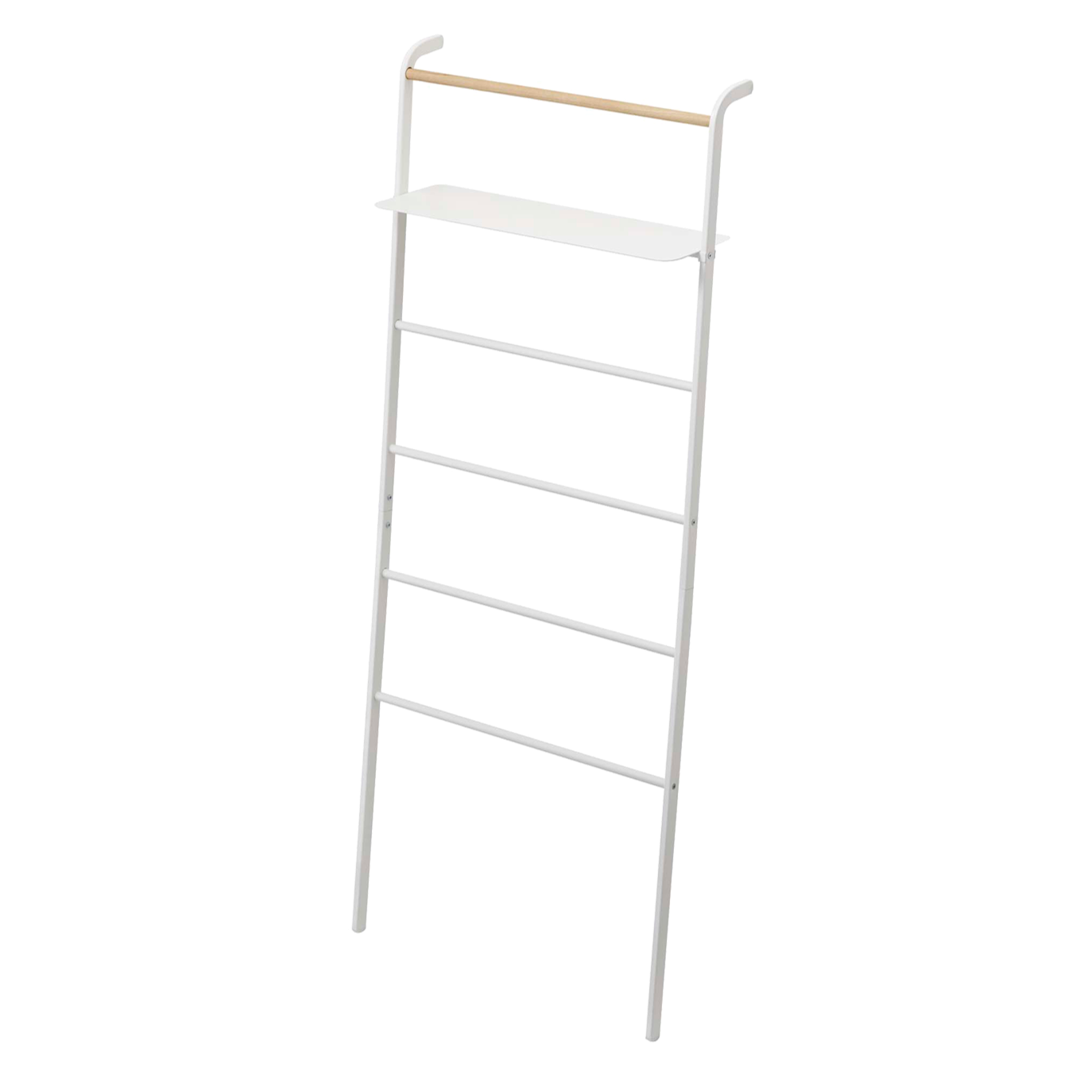 Tower Leaning Ladder Rack with Shelf