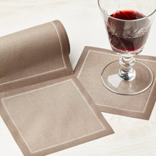 Load image into Gallery viewer, Taupe Cotton Cocktail Napkins 50 Units #AL My Drap 
