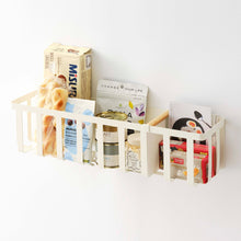 Load image into Gallery viewer, Magnetic Storage Basket - Steel + Wood Baskets and Bins Yamazaki Home 
