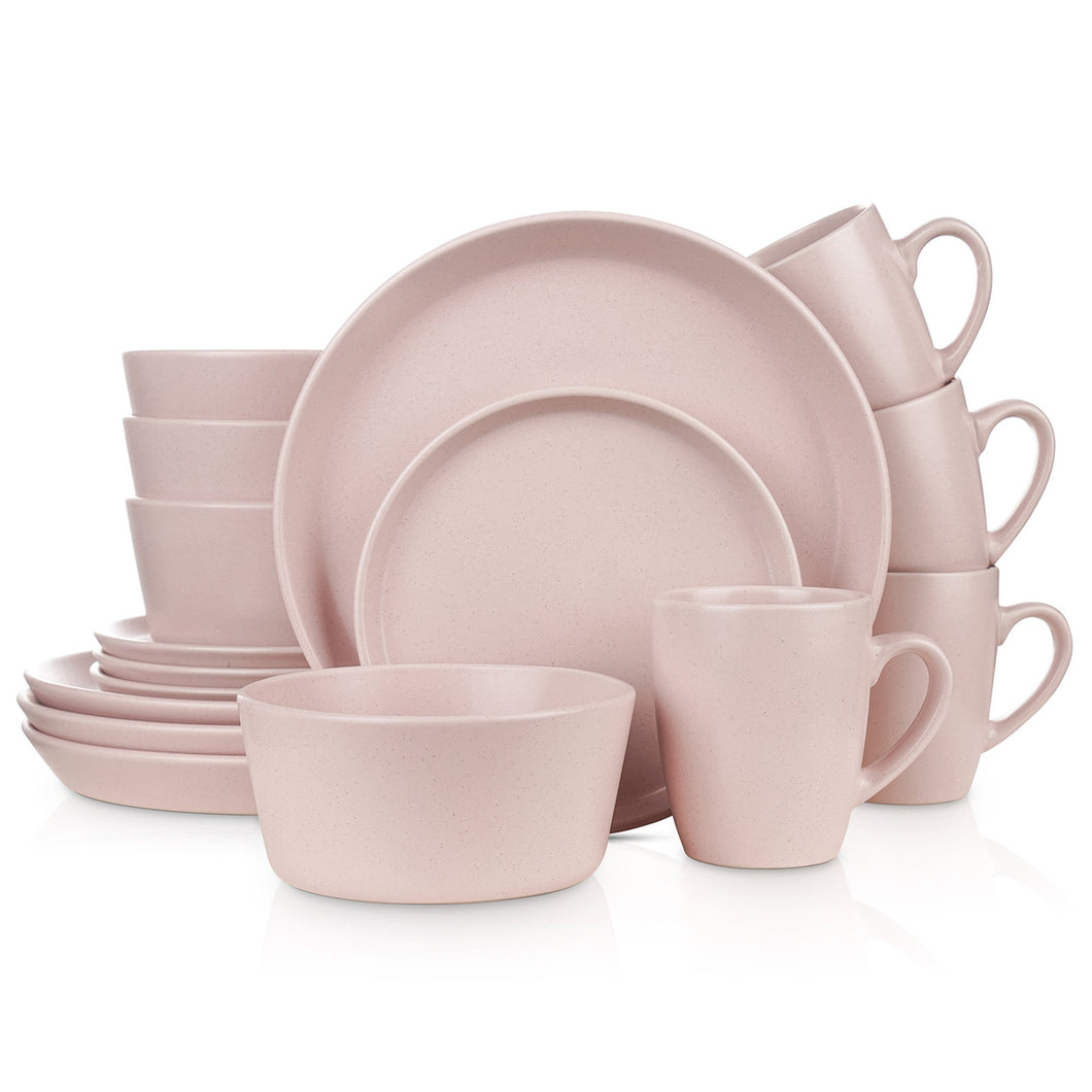 Albie Stoneware Dinnerware Set - Pink Stoneware Stone + Lain 