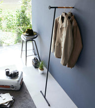 Load image into Gallery viewer, Leaning Clothes Hanger (64&quot; H) - Steel + Wood Coat Rack Yamazaki Home 
