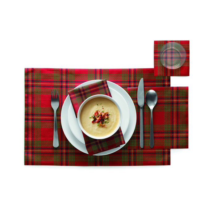 Red Tartan 2022 Cotton Placemats 6 Units PLACEMATS & TABLE RUNNERS My Drap 