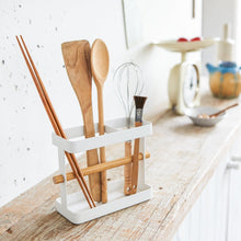 Load image into Gallery viewer, Utensil Holder - Steel + Wood KITCHEN STORAGE &amp; ORGANIZATION Yamazaki Home 
