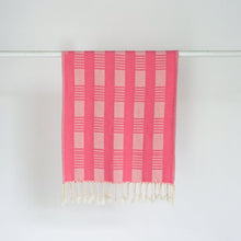 Load image into Gallery viewer, PLAID TURKISH TOWEL / FLAMINGO world/home STATE 
