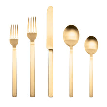 Load image into Gallery viewer, Stile Cutlery - 20 Piece Set FLATWARE Mepra Brushed Gold 
