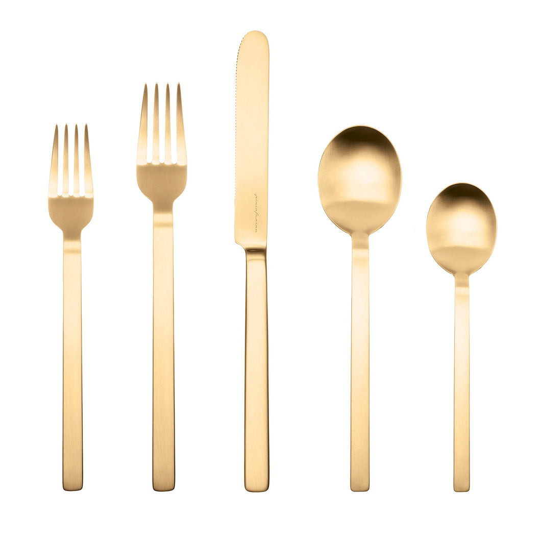 Stile Cutlery - 20 Piece Set FLATWARE Mepra Brushed Gold 