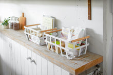 Load image into Gallery viewer, Storage Basket - Steel + Wood Baskets and Bins Yamazaki 
