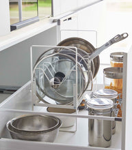 Load image into Gallery viewer, Adjustable Pots and Pans Organizer - Steel Pot Rack Yamazaki Home 
