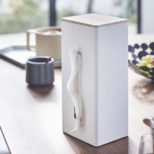 Load image into Gallery viewer, Two-Sided Tissue Case - Steel + Wood Tissue Case Yamazaki Home 
