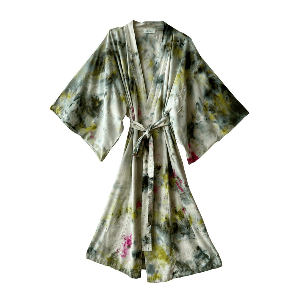 Raw silk robe in Garden Party Robes Upstate 