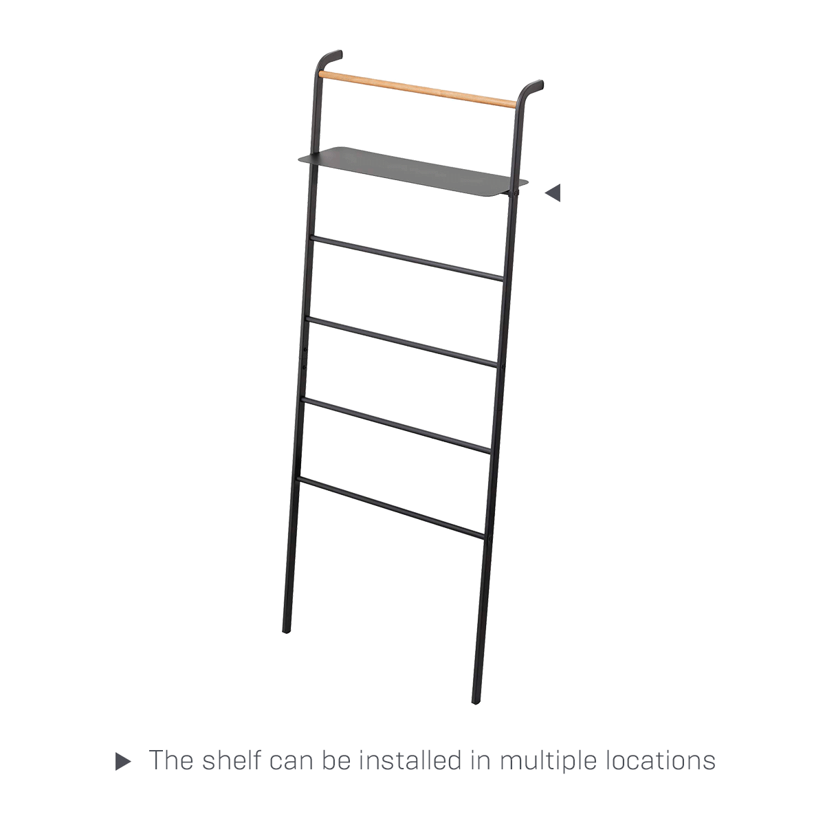 Tower Leaning Ladder Rack with Shelf Afternoon Light