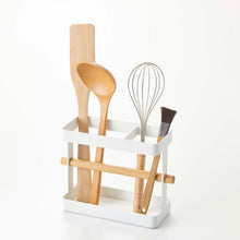 Load image into Gallery viewer, Utensil Holder - Steel + Wood KITCHEN STORAGE &amp; ORGANIZATION Yamazaki Home 
