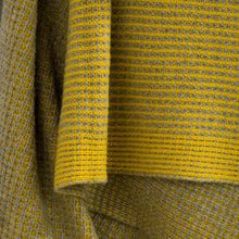 Load image into Gallery viewer, Organic Gray &amp; Chartreuse Waffle Knit Throw Hangai Mountain Textiles 
