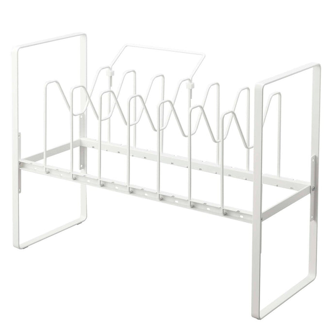 Adjustable Pots and Pans Organizer - Steel Pot Rack Yamazaki Home 