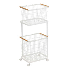 Load image into Gallery viewer, Rolling Laundry Cart Laundry Yamazaki Home 
