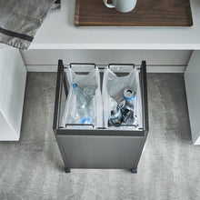 Load image into Gallery viewer, Rolling Trash Sorter - Steel Trash Can - Kitchen Yamazaki Home 
