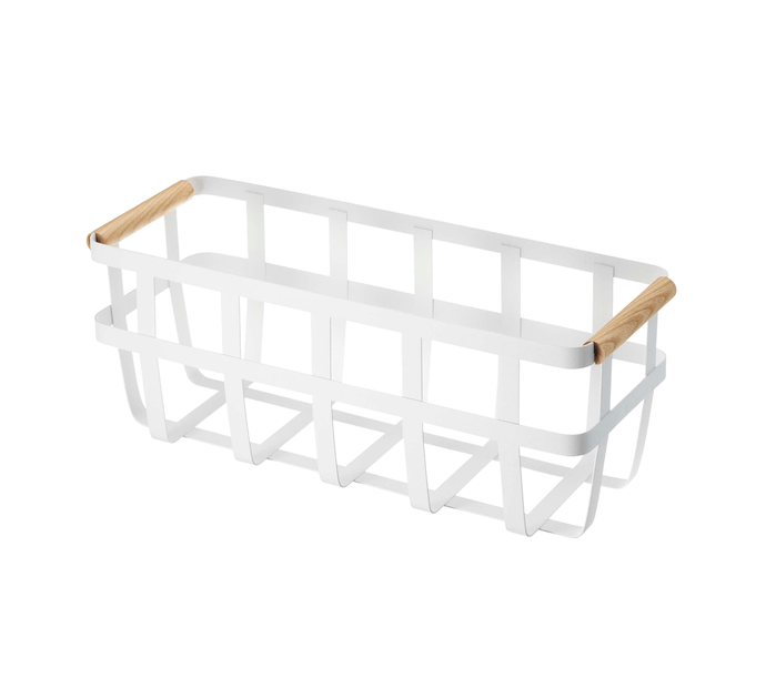 Storage Basket - Steel + Wood Baskets and Bins Yamazaki 