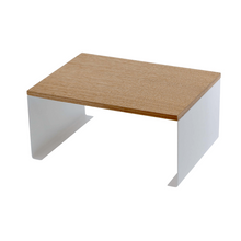 Load image into Gallery viewer, Stackable Countertop Shelf - Steel + Wood - Large Riser Yamazaki 

