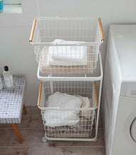 Load image into Gallery viewer, Rolling Laundry Cart Laundry Yamazaki Home 
